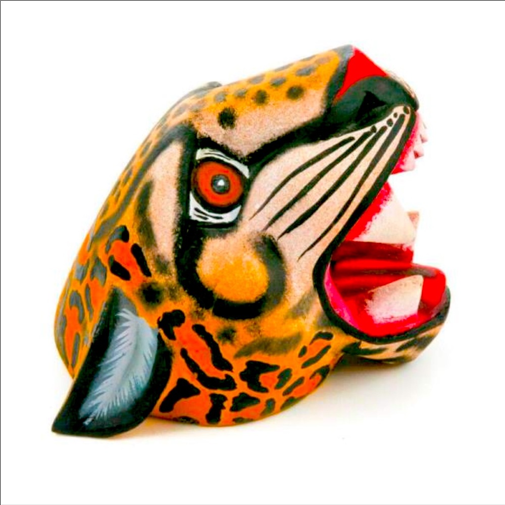 •handmade• Jaguar Head - Oaxacan Alebrije Wood Carving